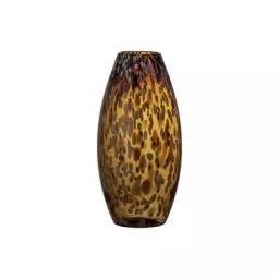 Vase Vases en Verre, Verre soufflé bouche – Couleur Marron – 17 x 17 x 32 cm