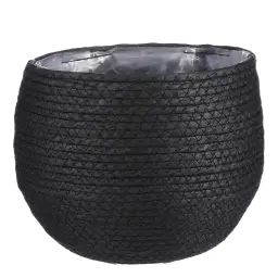 Panier à plantes en papier noir D22