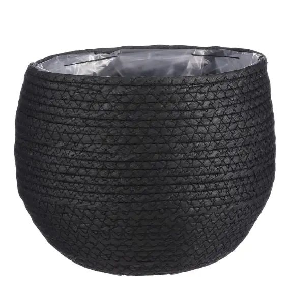 Panier à plantes en papier noir D22