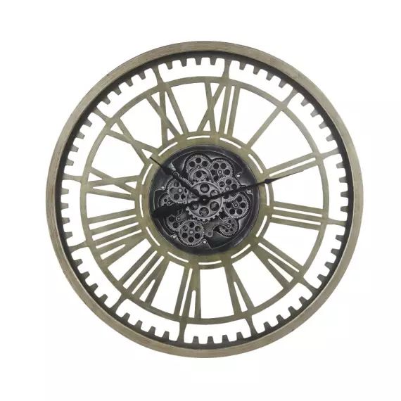 Horloge à rouages gris anthracite D90
