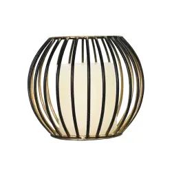 Photophore métal rond 13×11 cm  or 13x13x11 cm
