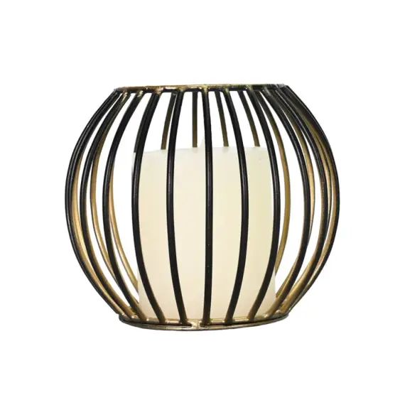 Photophore métal rond 13×11 cm  or 13x13x11 cm