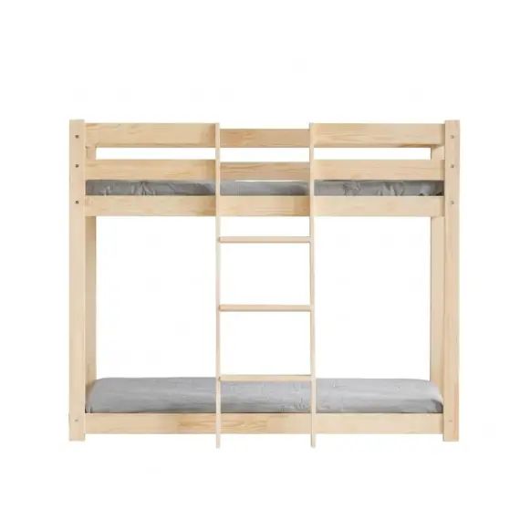 Lit superposé 90×190 sommier inclus naturel