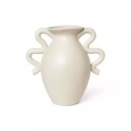 Vase Vases en Céramique, Grès émaillé – Couleur Blanc – 27 x 31.07 x 27.5 cm