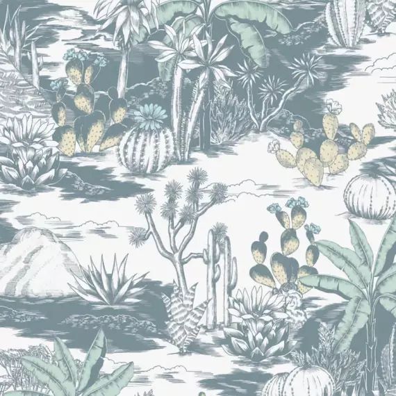 Papier peint panoramique Panorama oasis lisse vert intissé LUTECE l.424 x H.280