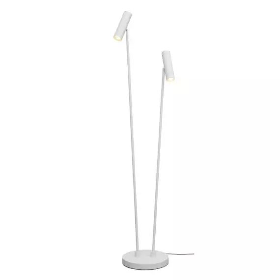 Lampadaire en métal blanc, h. 162cm