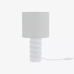 Lampe à poser en céramique et tissu Montaigne