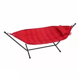 Hamac avec support Headdemock en Tissu, Tissu d’extérieur Oléfine – Couleur Rouge – 200 x 70 x 30 cm