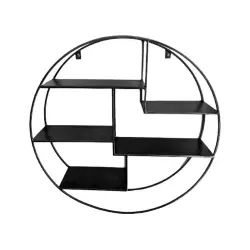 Etagère murale ronde  noir