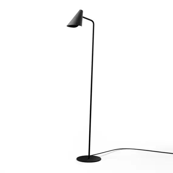 Lampadaire en métal noir sablé