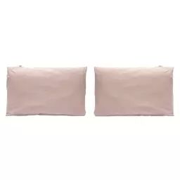 2 Taies d’oreiller en coton 50×75  cm rose foncé