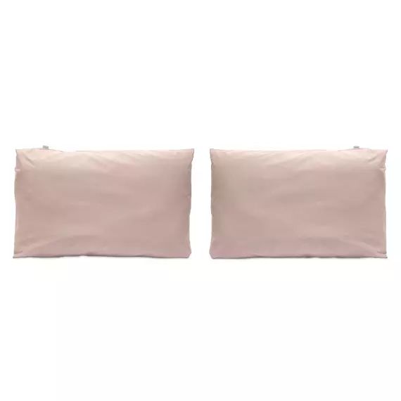 2 Taies d&rsquo;oreiller en coton 50×75  cm rose foncé