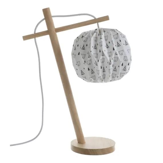 Lampe en bois  multi-couleur h.48 cm