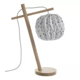 Lampe en bois  multi-couleur h.48 cm