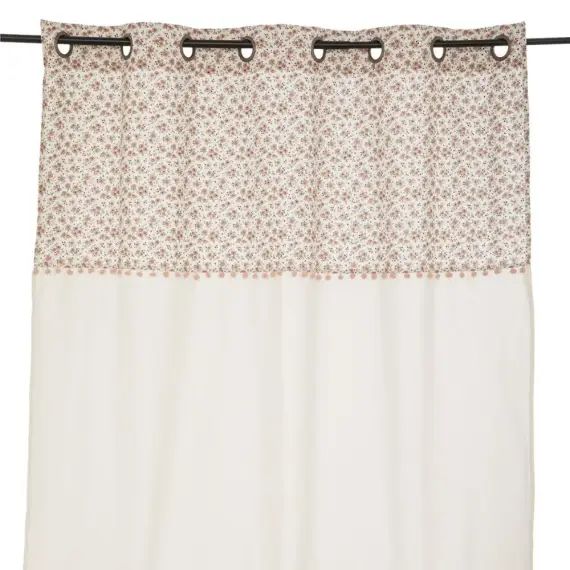 Rideau enfant esprit fleuri coton multicolore 260 x 140