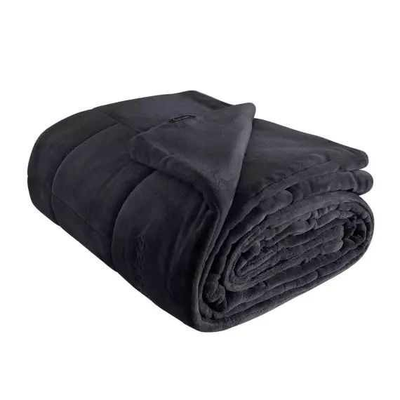 Couvre lit matelassé tout doux » épais Anthracite 260×240 cm »