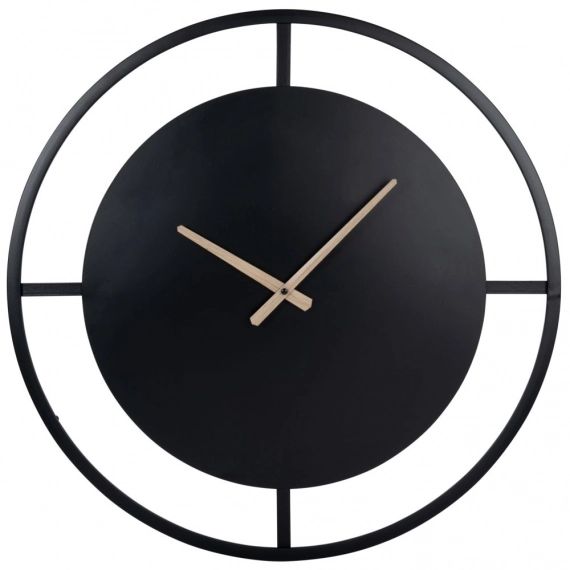 Horloge en métal noir D60