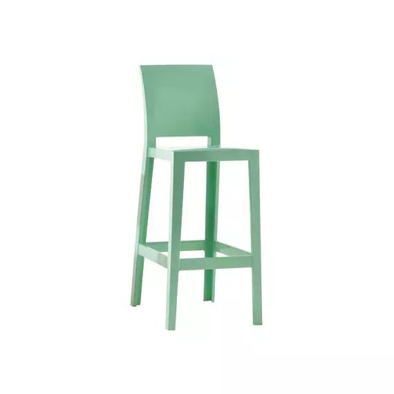 Chaise de bar Ghost en Plastique, Polycarbonate – Couleur Vert – 65 x 38 x 110 cm – Designer Philippe Starck