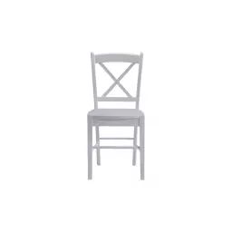 Chaise en bois massif COTTAGE coloris blanc