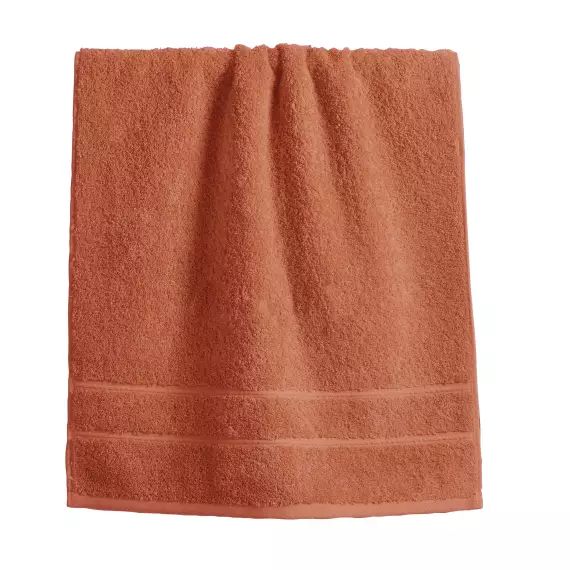 Drap de bain 70×140 orange terracotta en coton