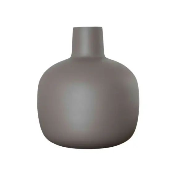 Vase arrondi en métal vert