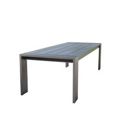 Table de jardin en aluminium noir 8 places