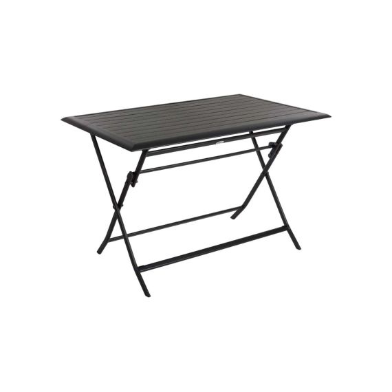 Table de jardin pliante 4 personnes NICE coloris gris foncé