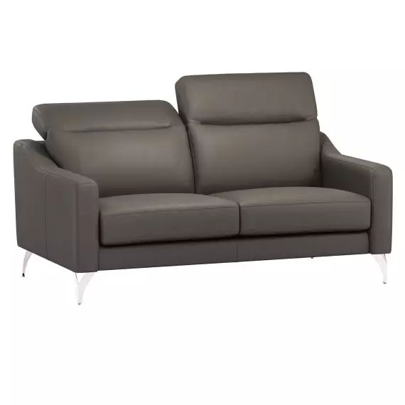 Canapé cuir avec têtières relevables Ben