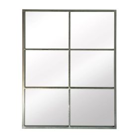 Miroir verrière rectangulaire gris 85×110