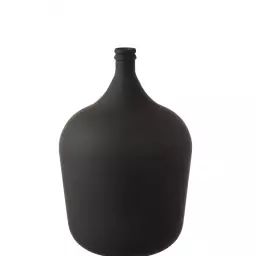Vase en verre noir mat H56cm