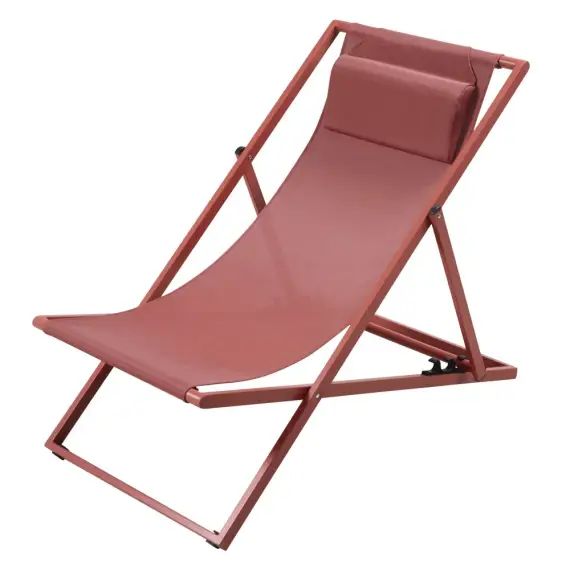 Chilienne en métal et toile plastifiée terracotta Split