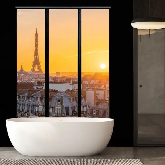 Papier peint, fenêtre sur paris 156x270cm