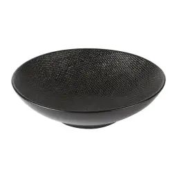 lot de 6 – Assiette creuse 19 cm en grès noir