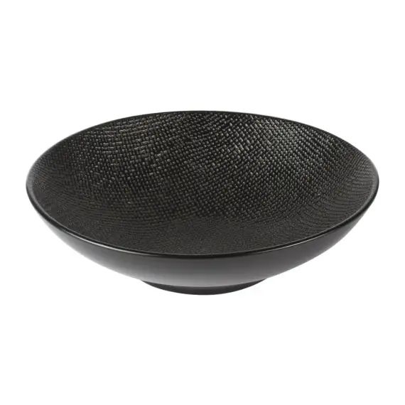 lot de 6 – Assiette creuse    19 cm  en grès  noir
