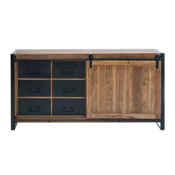 Buffet en bois marron 180 cm