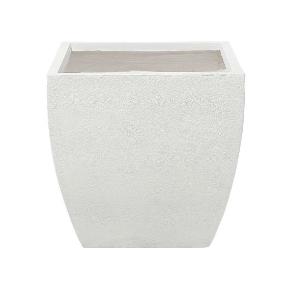 Cache-pot d’extérieur en céramique blanc H44