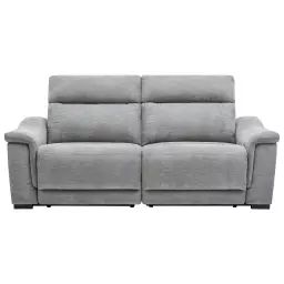 Canapé droit relax électrique 3 places DOVER coloris gris argenté