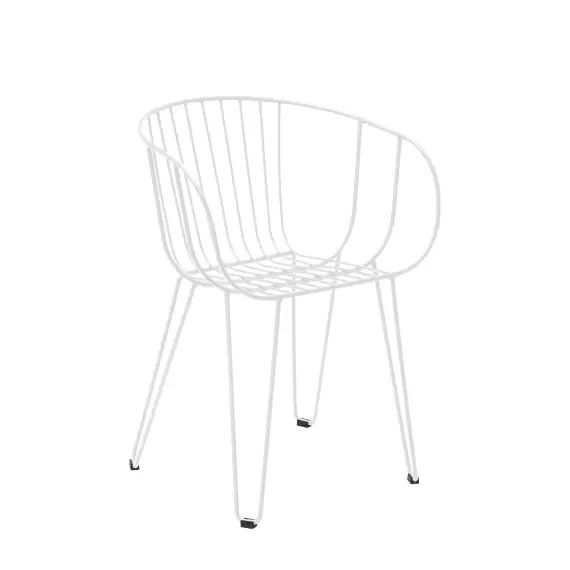 Fauteuil en acier blanc