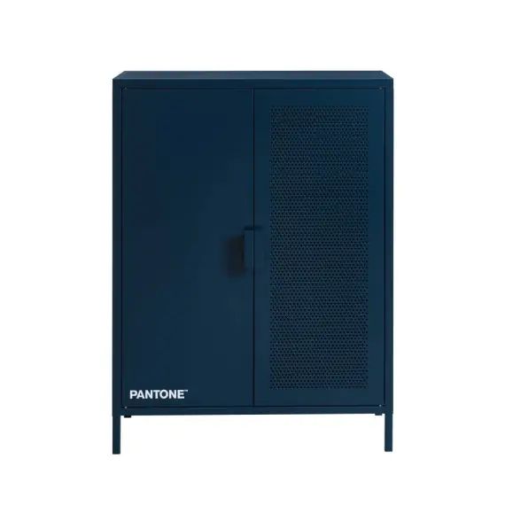 Buffet   métal bleu nuit  h100cm