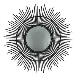 Miroir en bambou noir D61cm