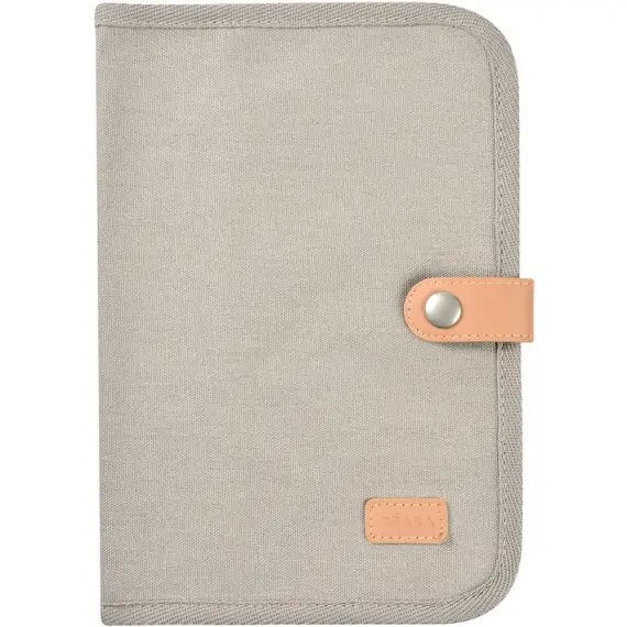 Protège carnet de santé Canvas gris perle