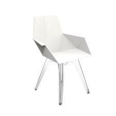 Chaise avec accoudoirs FAZ  Plastique blanc 57x80x50 cm
