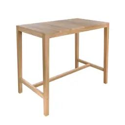 Table de bar d&rsquo;extérieur 120 cm en bois de teck massif