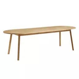 Table ovale Triangle en Bois, Chêne – Couleur Beige – 250 x 95.46 x 74 cm – Designer Simon Jones