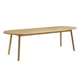 Table ovale Triangle en Bois, Chêne – Couleur Beige – 250 x 95.46 x 74 cm – Designer Simon Jones