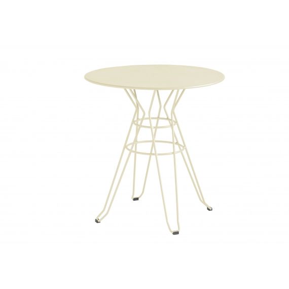 CAPRI – Table rond en acier beige D80