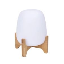 Lampe de table support en bois blanc H26cm