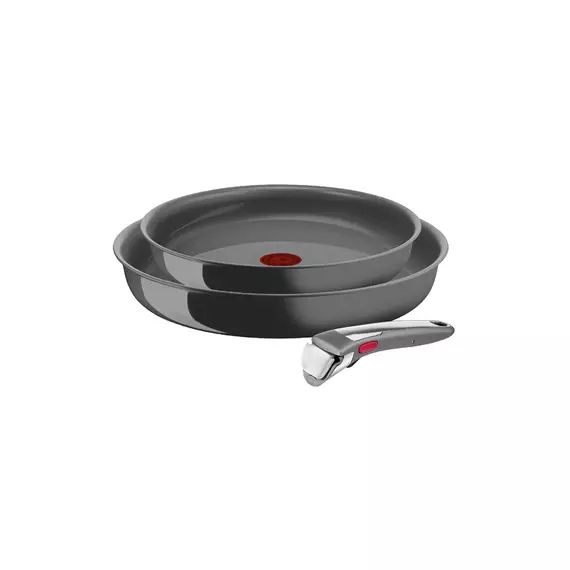 Poele / sauteuse Tefal SET POELES 24/28 CM + 1 POIGNEE AMOVIBLE GRIS HIPPO PREMIUM INGENIO RENEW INDUCTIONL2629202