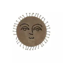Tapis Sun en Tissu, Laine de Nouvelle-Zélande – Couleur Beige – 41.6 x 41.6 x 41.6 cm