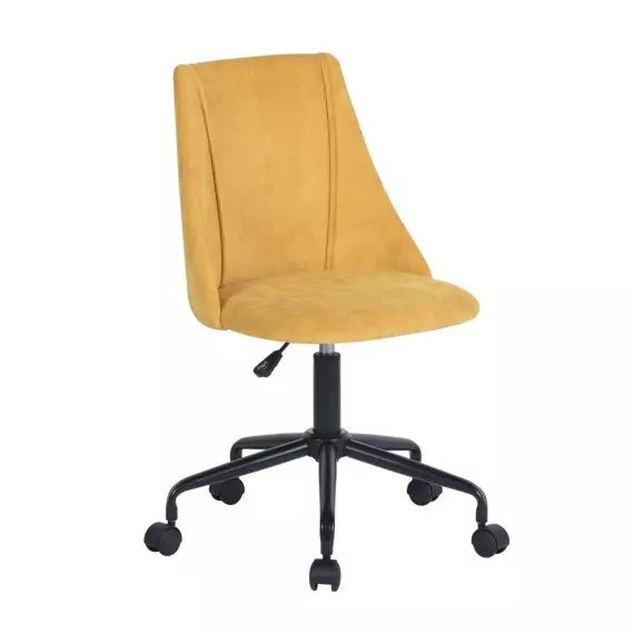Chaise de bureau scandinave pivotante réglable en hauteur velours gris